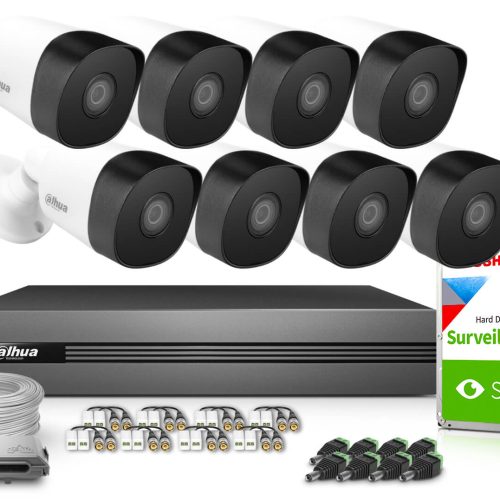 Zestaw do monitoringu Dahua 8x HAC-B2A21-0360B  Fu...