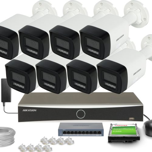 Zestaw do monitoringu Hikvision 8x DS-2CD1083G2-LI...