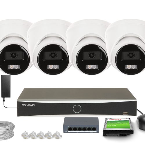 Zestaw do monitoringu Hikvision 4x DS-2CD1383G2-LI...