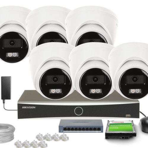 Zestaw do monitoringu Hikvision 6x DS-2CD1383G2-LI...