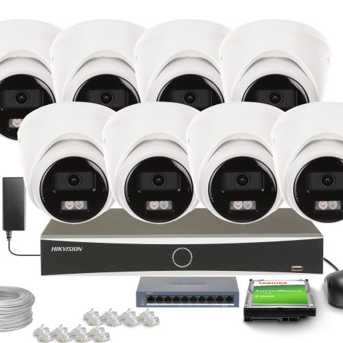 Zestaw do monitoringu Hikvision 8x DS-2CD1383G2-LI...