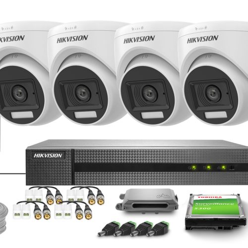 Zestaw do monitoringu Hikvision 4x DS-2CE76D0T-LPF...