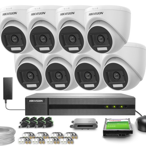 Zestaw do monitoringu Hikvision 8x DS-2CE76D0T-LPF...