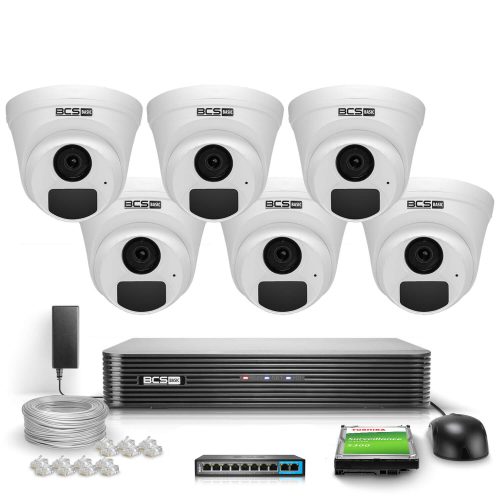 Zestaw monitoringu 6x BCS-B-EIP15FR3(2.0), BCS-B-N...