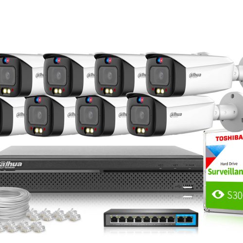 Zestaw do monitoringu IP Dahua 8x IPC-HFW3549T1-AS...