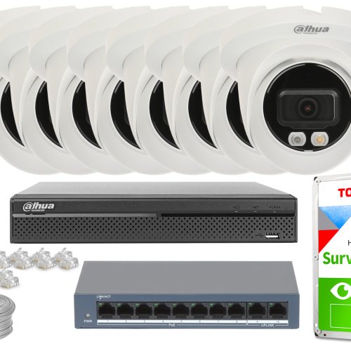Zestaw do monitoringu IP Dahua 8x IPC-HDW2849TM-S-...