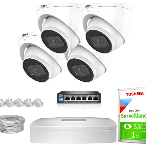 Zestaw do monitoringu IP Dahua 4x IPC-HDW3541EM-S-...