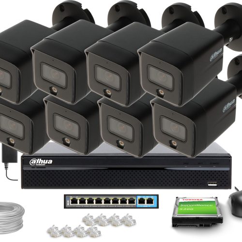 Zestaw do monitoringu IP Dahua 8x IPC-HFW1639TC-A-...
