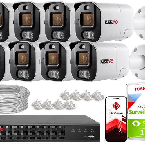 Zestaw do monitoringu IP KEEYO 8x LV-V-IP5M25TF-AD...