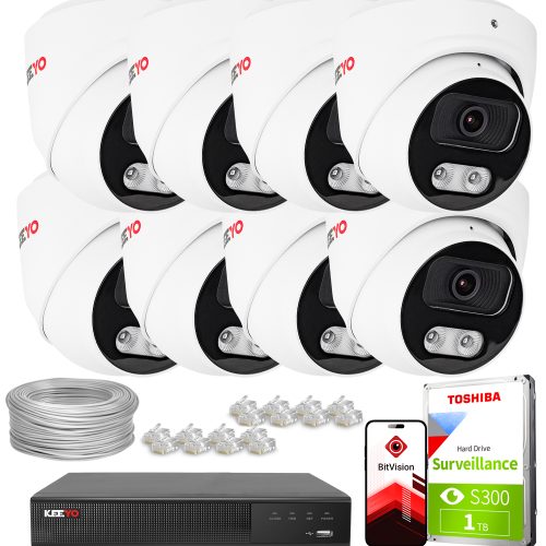 Zestaw do monitoringu IP KEEYO 8x LV-V-IP8M25DF-B-...