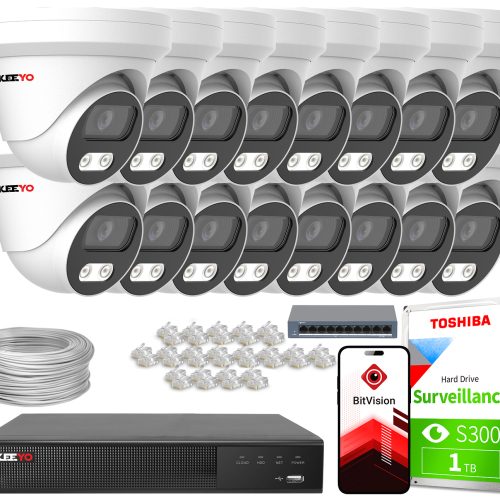 Zestaw do monitoringu IP KEEYO 16x LV-V-IP8M25DF-D...