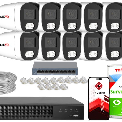 Zestaw do monitoringu IP KEEYO 12x LV-V-IP8M25TF-B...