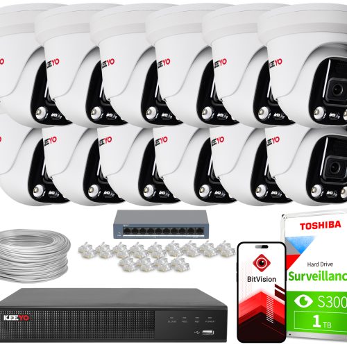 Zestaw do monitoringu IP KEEYO 12x LV-V-IP5M25DF-A...