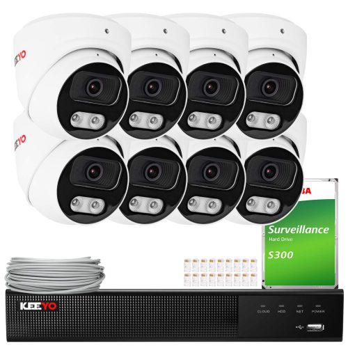 Zestaw do monitoringu IP KEEYO 8x LV-V-IP5M25DF-B-...