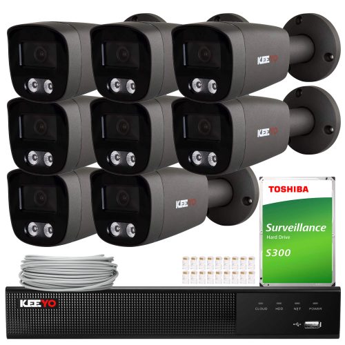 Zestaw do monitoringu IP KEEYO 8x LV-V-IP5M25TF-G-...
