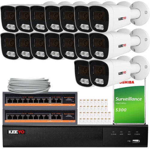 Zestaw do monitoringu KEEYO 16x LV-V-IP5M25TF-DL 5...
