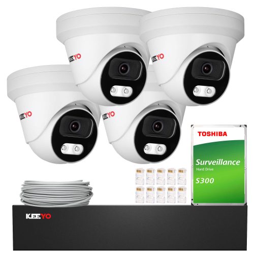 Zestaw do monitoringu IP KEEYO 4x LV-V-IP8M25DF-DL...
