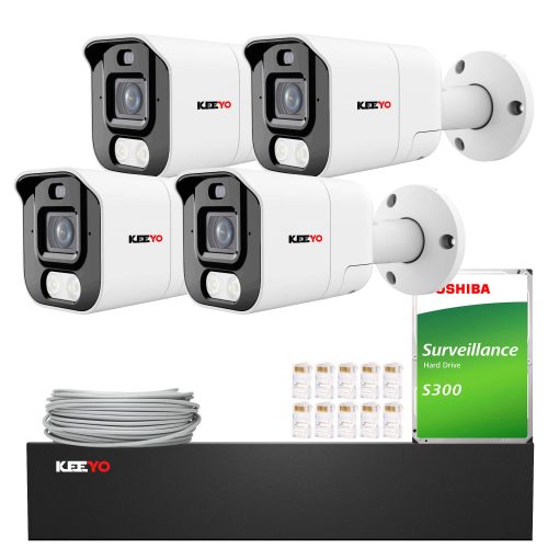 Zestaw do monitoringu IP KEEYO 4x LV-V-IP5M25TF-AD...