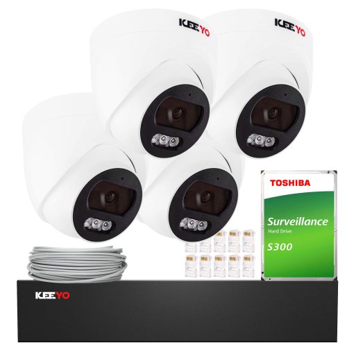 Zestaw do monitoringu IP KEEYO 4x LV-V-IP4M25DF-B ...