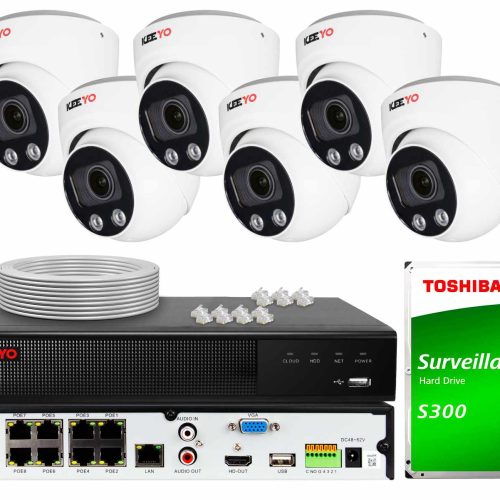 Zestaw do monitoringu KEEYO 6x LV-V-IP8M35AF 4K Fu...