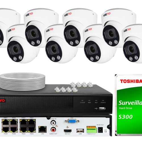 Zestaw do monitoringu KEEYO 8x LV-V-IP8M35AF 4K Fu...