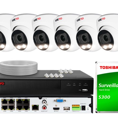 Zestaw do monitoringu KEEYO 6x LV-V-IP8M3AF-DL 4K ...