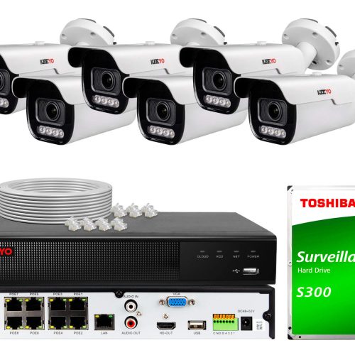 Zestaw do monitoringu KEEYO 6x LV-V-IP8M5AF-DL 8Mp...