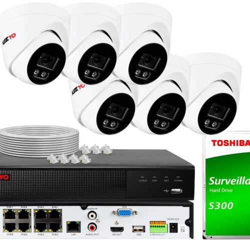 Zestaw do monitoringu KEEYO 6x LV-V-IP8M25DF-E 8Mp...