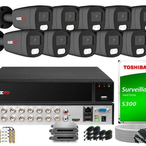 Zestaw do monitoringu KEEYO 10x LV-E-AL5M25TF-G 5M...