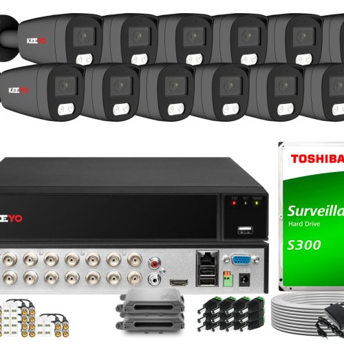 Zestaw do monitoringu KEEYO 12x LV-E-AL5M25TF-G 5M...