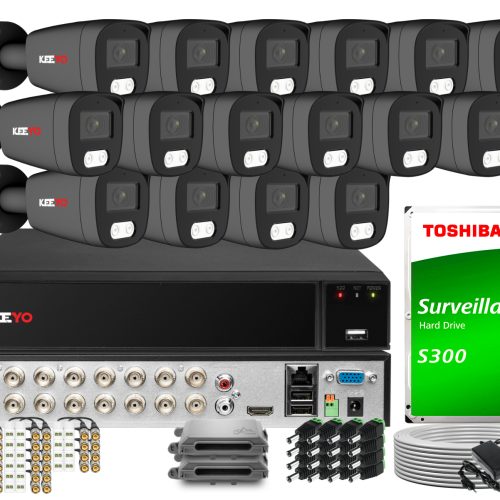 Zestaw do monitoringu KEEYO 16x LV-E-AL5M25TF-G 5M...