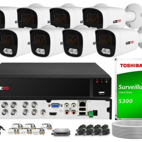 Zestaw do monitoringu KEEYO 8x LV-E-AL8M25TF-B 8Mp...