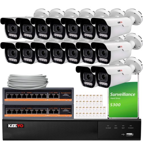 Zestaw do monitoringu KEEYO 16x LV-V-IP8M5AF-DL 8M...