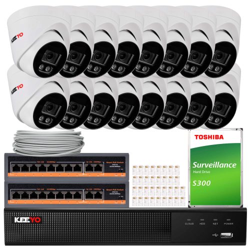 Zestaw do monitoringu KEEYO 16x LV-V-IP8M25DF-E 8M...
