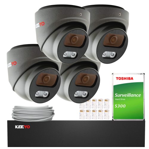 Zestaw do monitoringu KEEYO 4x LV-V-IP5M25DF-DL-G ...
