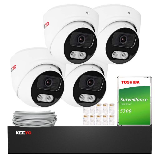 Zestaw do monitoringu IP KEEYO 4x LV-V-IP8M25DF-B-...