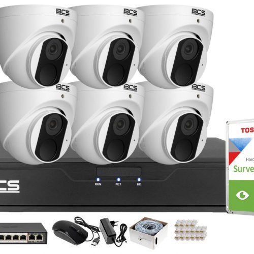 Zestaw do monitoringu 6x BCS-P-EIP15FSR3 5Mpx IR 3...