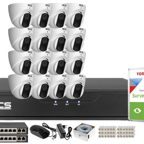 Zestaw do monitoringu 16x BCS-P-EIP15FSR3 5Mpx IR ...
