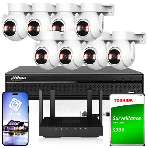 Zestaw do monitoringu Wi-Fi 8x P5B-PV 5Mpx IR 30m ...