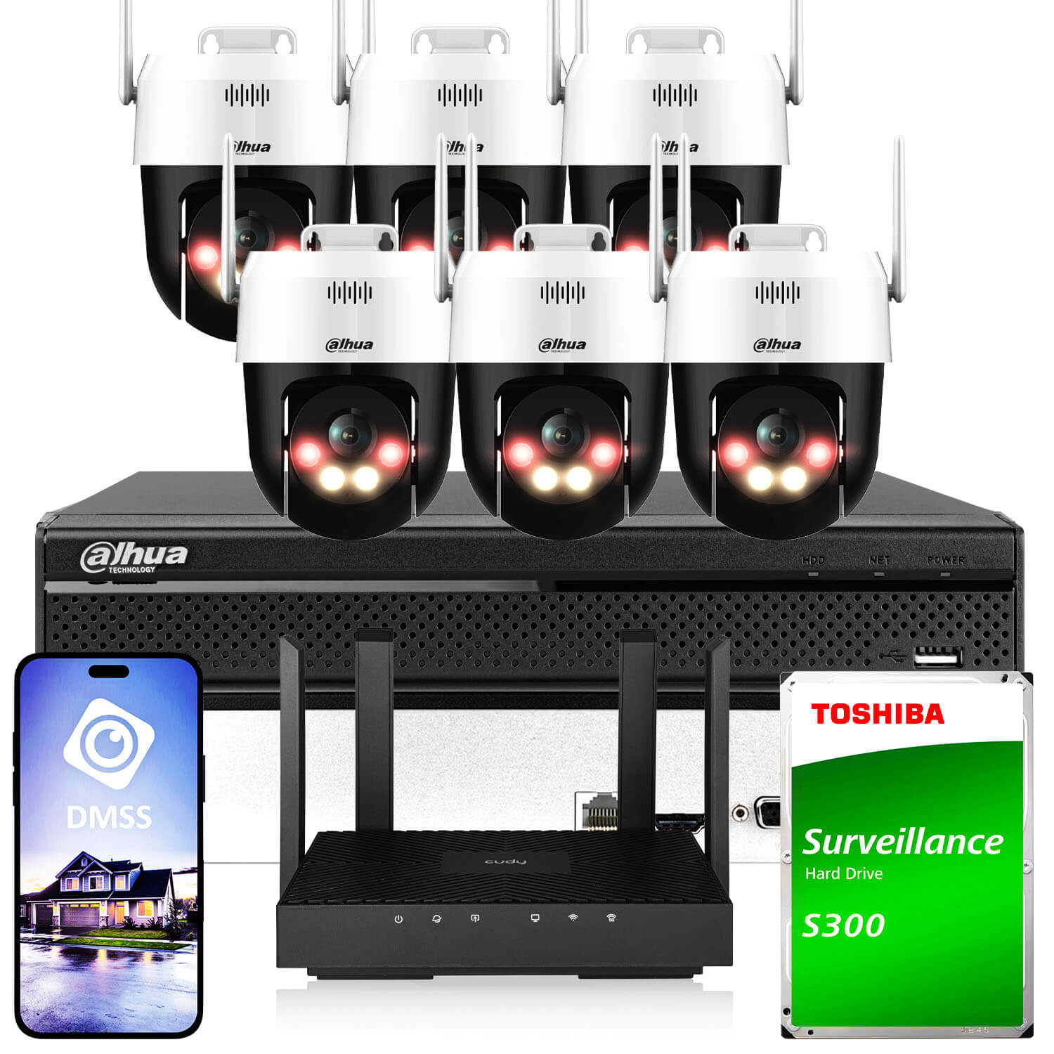 Zestaw do monitoringu Wi-Fi 6x P5AE-PV 5Mpx IR 30m Dahua