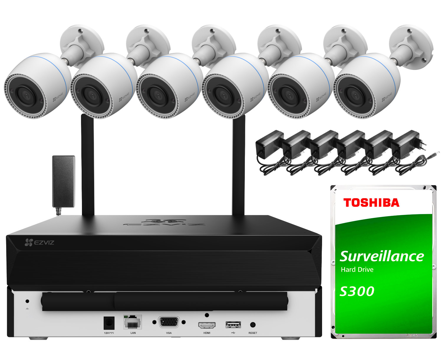 Zestaw do monitoringu Wi-Fi EZVIZ 6x CS-H3C Full HD
