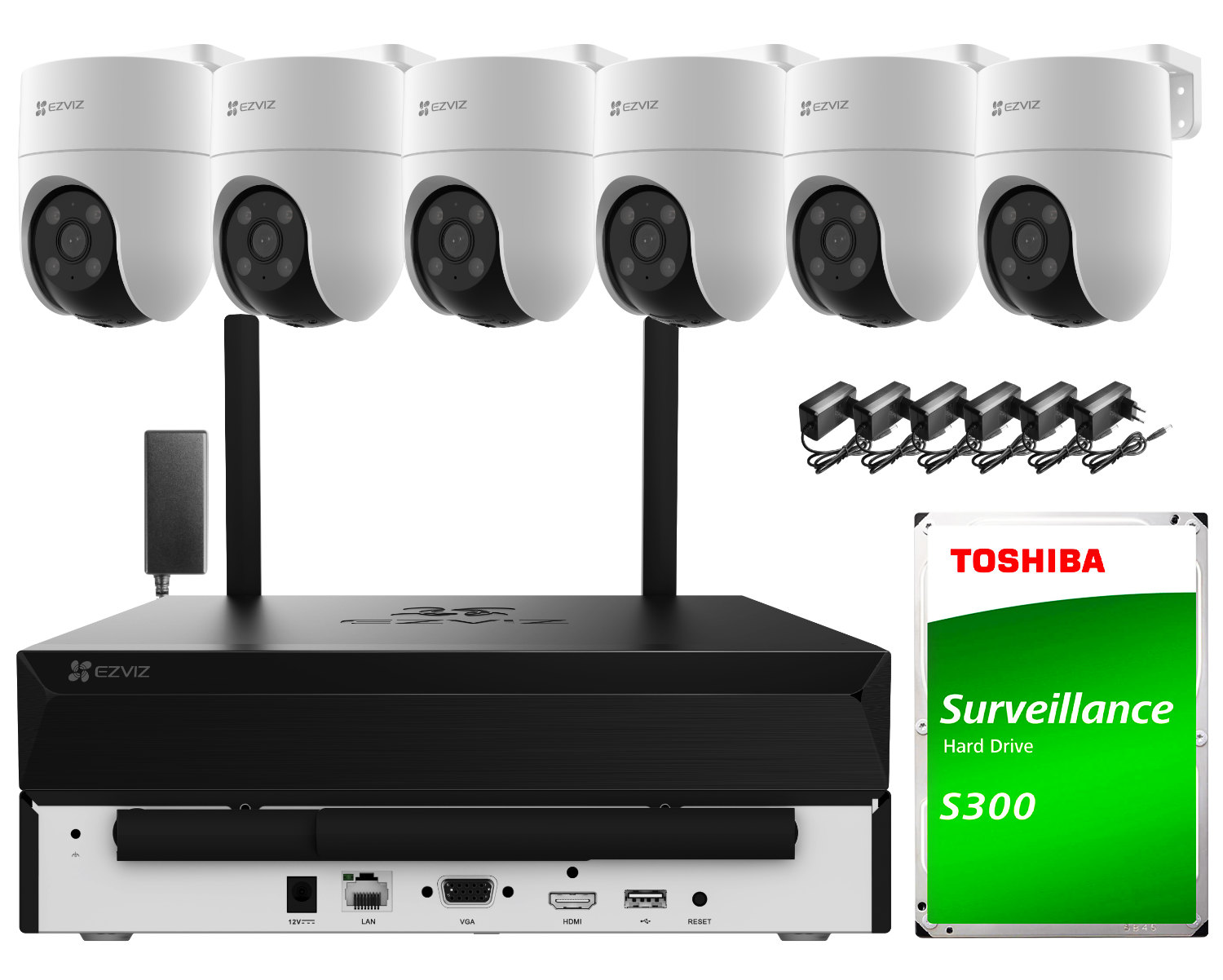 Zestaw do monitoringu Wi-Fi EZVIZ 6x C8C 2K+