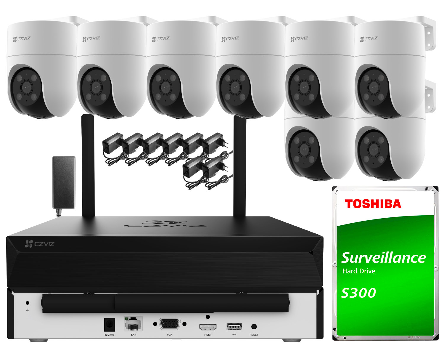 Zestaw do monitoringu Wi-Fi EZVIZ 8x C8C 2K+