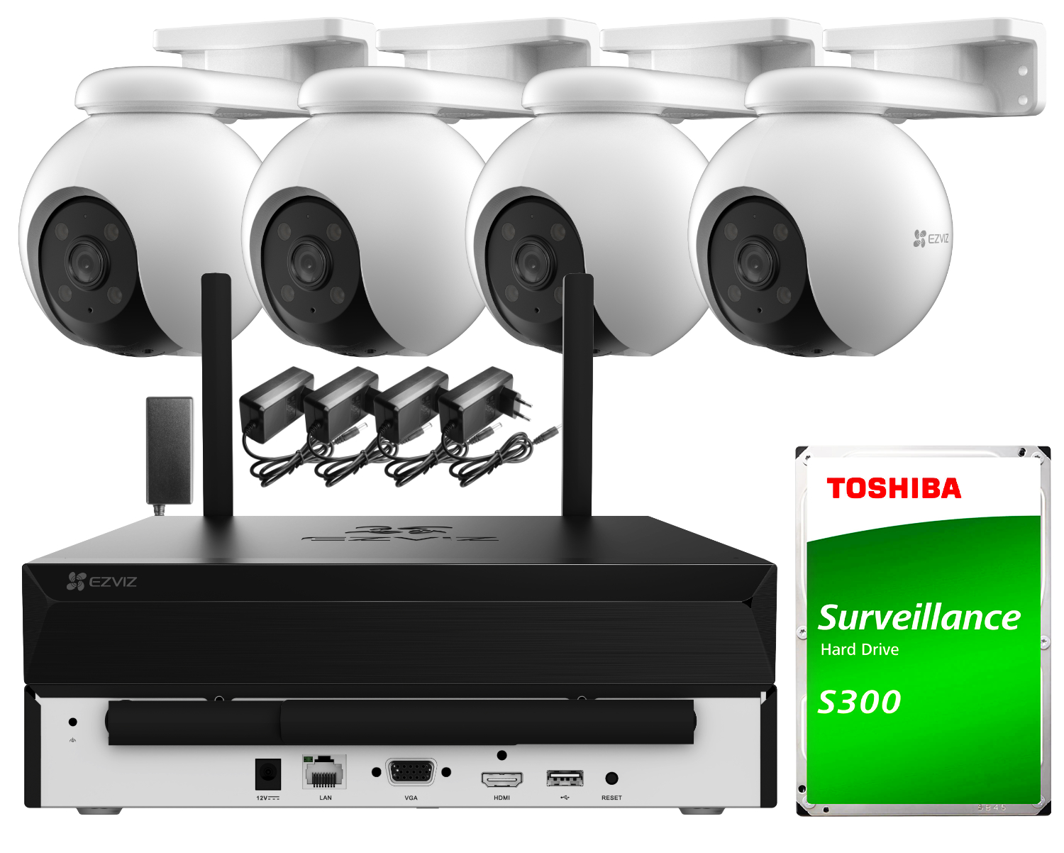 Zestaw do monitoringu Wi-Fi EZVIZ 4x H8 Pro 3K