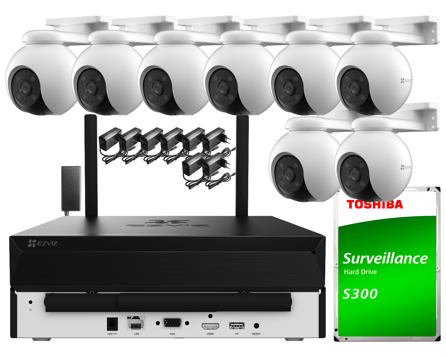 Zestaw do monitoringu Wi-Fi EZVIZ 8x H8 Pro 3K