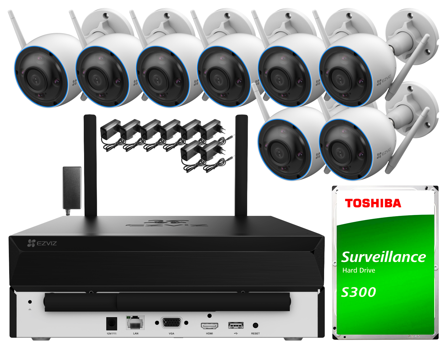 Zestaw do monitoringu Wi-Fi EZVIZ 8x H3 5Mpx