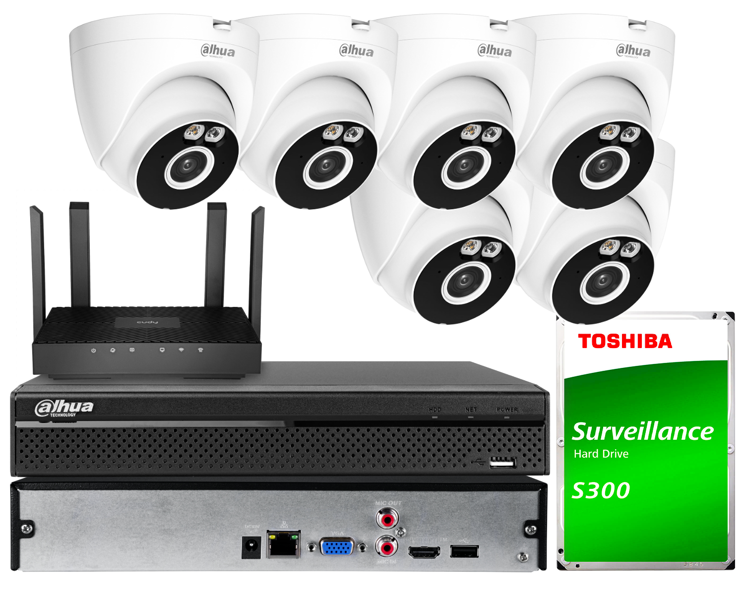Zestaw do monitoringu Wi-Fi Dahua 6x T4A-PV 4Mpx Smart Dual Light, Aktywne odstraszanie