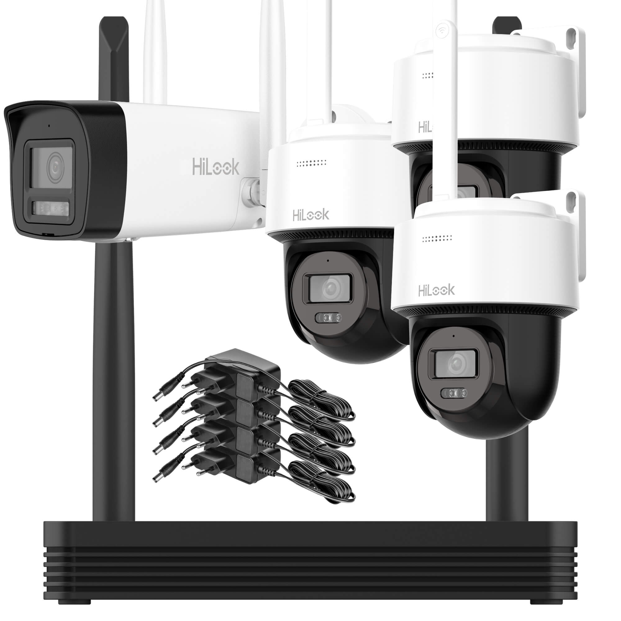 Zestaw do monitoringu Wi-Fi HiLook by Hikvision EasyLink WIFIKIT-BP4-4CH + 2x WIFICAM-PT4