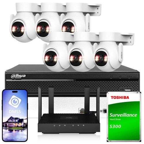 Zestaw do monitoringu WiFi 6x WiFi P5B-PV 5Mpx IR ...