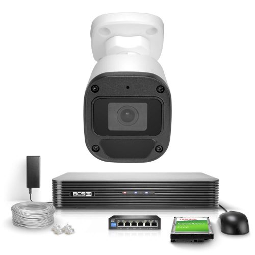 Zestaw monitoringu 1 kamery BCS-B-TIP15FR3(2.0) 5M...